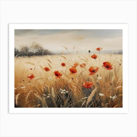 Poppies In The Field 3 Art Print