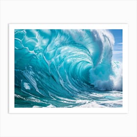 Abstract Ocean Scene At A Tropical Glacier Under Bright Daylight Nature Inspired Ripples Forming In (1) Art Print