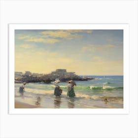 Ladies In The Ocean Painting Art Print