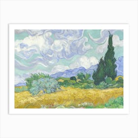 Vincent Van Gogh, Wheat Field With Cypresses, 1889. Art Print