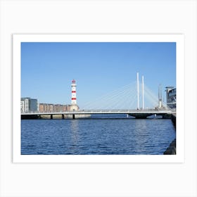 Bridge And Lighthouse In Malmö Art Print