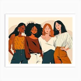 Women'S Group Portrait Art Print