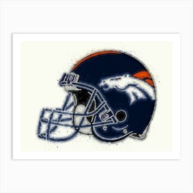 Denver Broncos Helmet Art Print