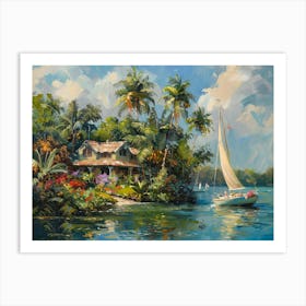 Sailboat On The Water 7 Art Print