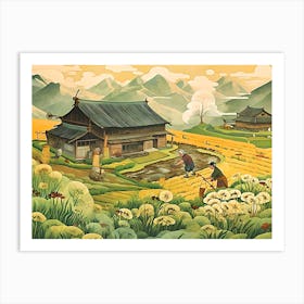 Asian Village Art Print