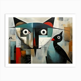 Cubism Cat 4 Art Print