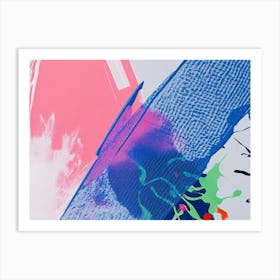 Abstract Painting Pink and Blue Art Print