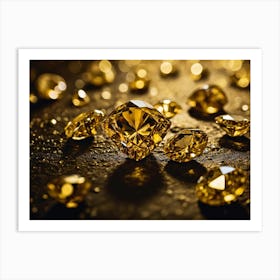 Gold Diamonds Art Print