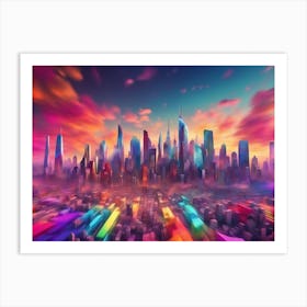 Abstract Cityscape Art Print