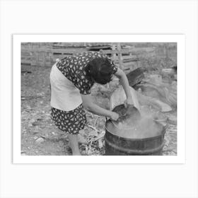 Untitled Photo, Possibly Related To Spanish American Fsa (Farm Security Administration) Client Emptying Pail Of 1 Art Print