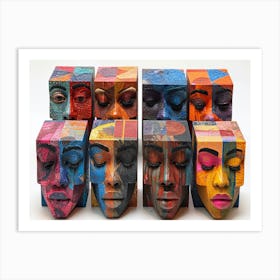 Colorful Chronicles: Abstract Narratives of History and Resilience. Afro-American Art Art Print