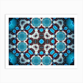 Pattern And Texture Space Blue Watercolor And Alcohol Ink 2 Art Print