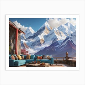 Cropped Portrait Of The Himalayas For Wall (1) 1 Art Print