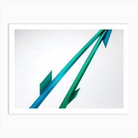 Abstract Concept Of Dynamic Arrows Representing Growth And Progression Intertwined Lines Forming A (3) Art Print