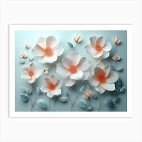 Paper Flowers 16 Art Print