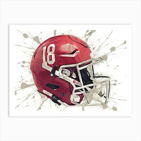 Alabama NCAA Helmet Poster Art Print