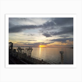 Sunset From A Ship Art Print