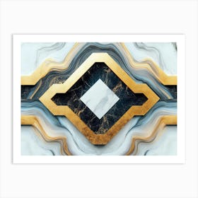 3d Abstract Marble Modern 1 Art Print