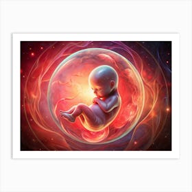 Fetus In A Cosmic Womb Art Print