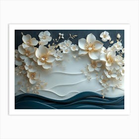 3d Paper Flower Wall Art 1 Art Print