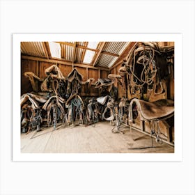 Western Saddle Collection Art Print