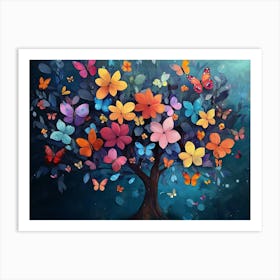 Butterfly Tree 7 Art Print