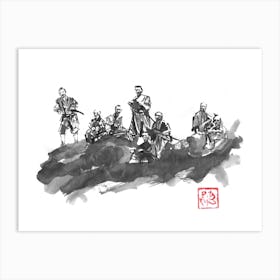 Bench Of Samurai Art Print