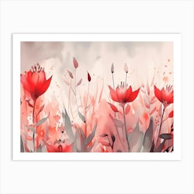 Red Flowers Art Print