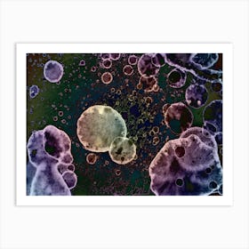 Watercolor Abstraction Purple Spots Art Print