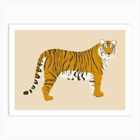 Tiger - Beige Art Print