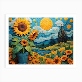 Sunflowers ala Vincent Art Print