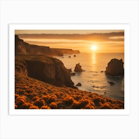 Sunset On The Cliffs 1 Art Print