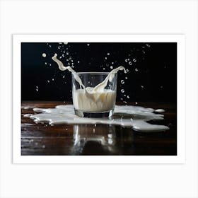 Splash Of Milk Art Print