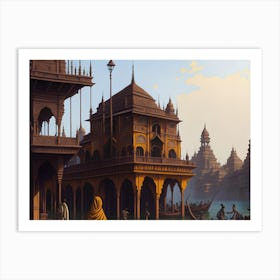  Portrait Of The Banaras Ghat  Art Print