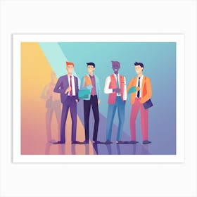 Business People Standing Together Art Print