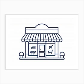 Storefront Line Icon Art Print