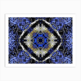 Blue Flower Pattern Art Print