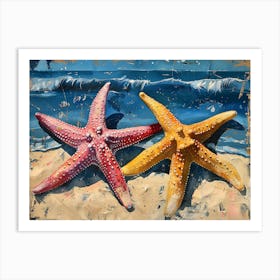 Starfish On The Beach Art Print