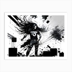 Black And White Painting 5 Art Print