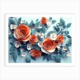 Paper Roses 1 Art Print