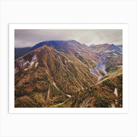 Aerial View Of Mountains Art Print