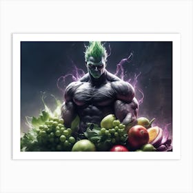 Fruit Onion As A Supervillain Art Print