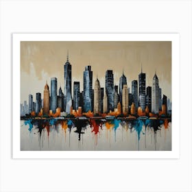 New York City Skyline 8 Art Print