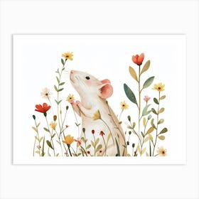 Little Floral Rat 1 Affiche