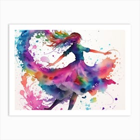 Colorful Dancer Art Print