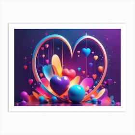 Colorful Heart Creative 19 Art Print