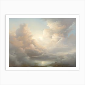 Clouds Over Water Painting Art Print