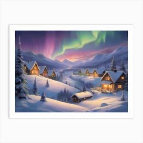 Nature Aurora Borealis  Art Print