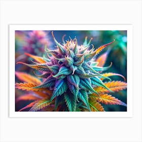 Closeup Of Cannabis Flower Art Print