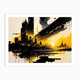 Abstract Cityscape 3 Art Print